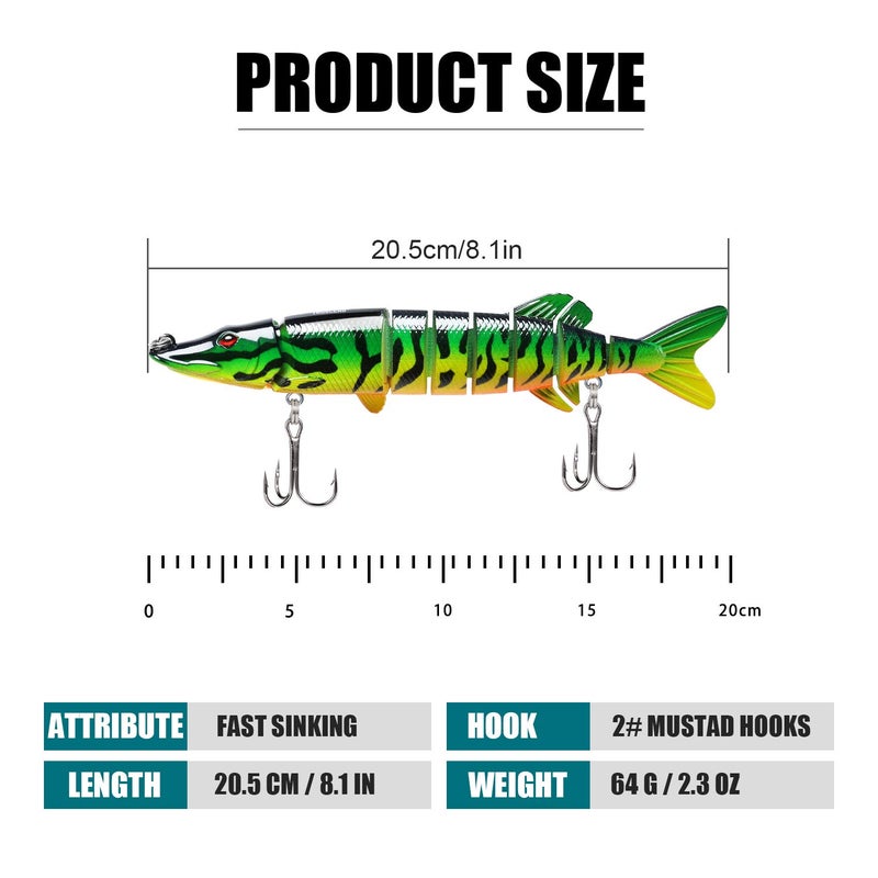 TRUSCEND Easy Catch SwimMax with BKK Hooks, Magic Noisy Wiggling and Vibrating Actions for More Bites, Lifelike Fishing Lures for Bass Trout Walleye Crappie, Strongest Dyneema Fiber Jointed Swimbaits - Image 5